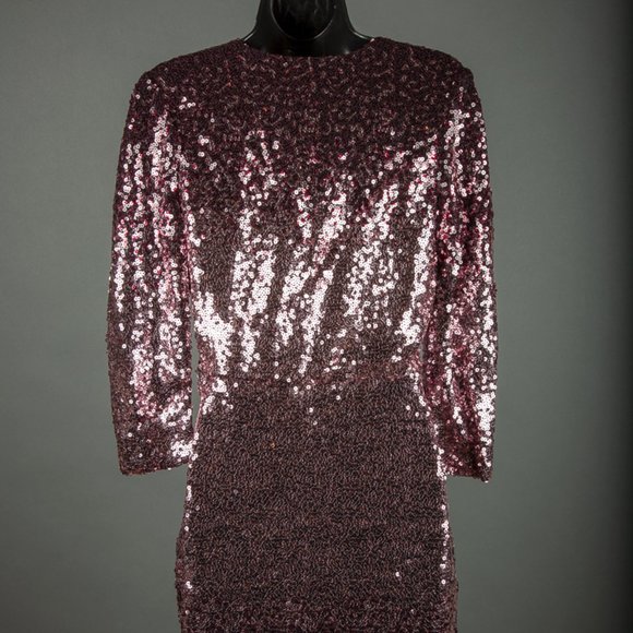GORGEOUS Short Pink Sequin Evening Party Cocktail Pageant Homecoming Dress Small - Picture 7 of 10